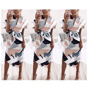 Tie waist dress